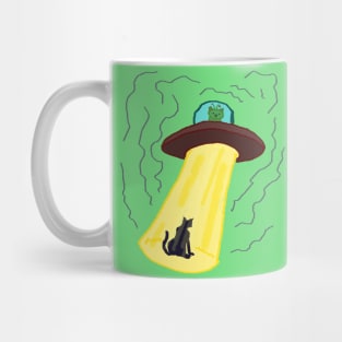 Alien cat abduction Mug